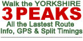 Walk The Yorkshire Three Peaks Challenge Walk - All the Latest Route Information, GPS Waypoints and Split Times to keep you on Schedule