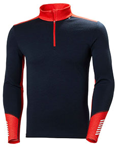 Helly Hansen LIFA Merino Midweight Half Zip Base Layer for Men