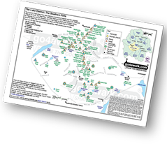 Walks in the Lake District - Southern Fells Peak Bagging Map and Fell List which includes Scafell Pike