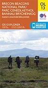 Walks on Ordnance Survey Explorer Map OL13 Brecon Beacons National Park - Eastern area