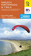 Walks on Ordnance Survey Explorer Map OL18 Harlech, Porthmadog & Bala/Y Bala