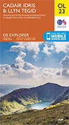 Walks on Ordnance Survey Explorer Map OL23 Cadair Idris & Bala Lake/Llyn Tegid