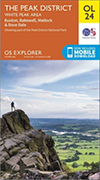 Walks on Ordnance Survey Explorer Map OL24 The Peak District - White Peak area