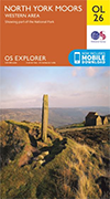 Walks on Ordnance Survey Explorer Map OL26 North York Moors - Western area