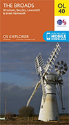 Walks on Ordnance Survey Explorer Map OL40 The Broads