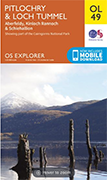 Walks on Ordnance Survey Explorer Map OL49 Pitlochry & Loch Tummel