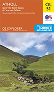 Walks on Ordnance Survey Explorer Map OL51 Atholl