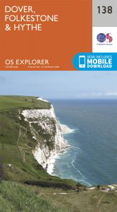 Walks on Ordnance Survey Explorer Map 138 Dover, Folkestone & Hythe