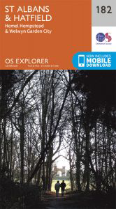 Walks on Ordnance Survey Explorer Map 182 St Albans & Hatfield
