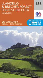 Walks on Ordnance Survey Explorer Map 186 Llandeilo & Brechfa Forest / Fforest Brechfa