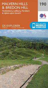 Walks on Ordnance Survey Explorer Map 190 Malvern Hills & Bredon Hill