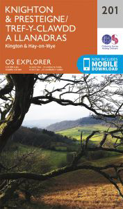 Walks on Ordnance Survey Explorer Map 201 Knighton Presteigne