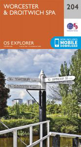 Walks on Ordnance Survey Explorer Map 204 Worcester & Droitwich Spa