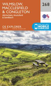 Walks on Ordnance Survey Explorer Map 268 Wilmslow, Macclesfield & Congleton, Altrincham, Knutsford & Sandbach