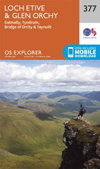 Walks on Ordnance Survey Explorer Map 377 Ben Cruachan, Loch Etive & Glen Orchy