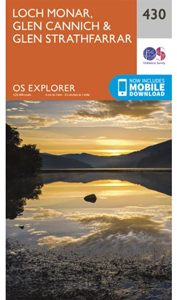 Walks on Ordnance Survey Explorer Map 430 Loch Monar, Glen Cannich & Strathfarrar