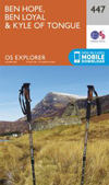 Walks on Ordnance Survey Explorer Map 447 Ben Hope, Ben Loyal & Kyle of Tongue