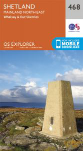 Walks on Ordnance Survey Explorer Map 468 Shetland - Mainland North East