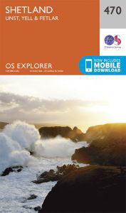 Walks on Ordnance Survey Explorer Map 470 Shetland - Unst, Yell & Fetlar