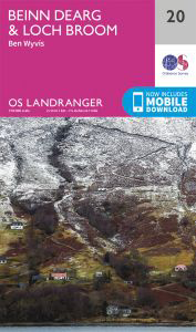 Walks on Ordnance Survey Landranger Map 20 Beinn Dearg & Loch Broom, Ben Wyvis