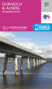 Walks on Ordnance Survey Landranger Map 21 Dornoch & Alness, Invergordon & Tain