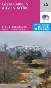 Walks on Ordnance Survey Landranger Map 25 Glen Carron & Glen Affric