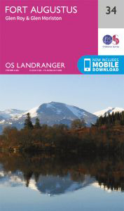 Walks on Ordnance Survey Landranger Map 34 Fort Augustus, Glen Albyn & Glen Roy