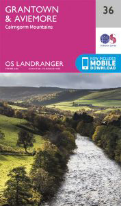 Walks on Ordnance Survey Landranger Map 36 Grantown & Aviemore, Cairngorm Mountains