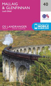 Walks on Ordnance Survey Landranger Map 40 Mallaig & Glenfinnan, Loch Shiel