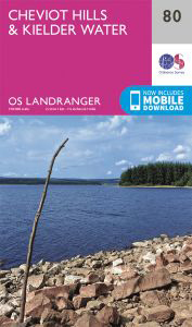 Walks on Ordnance Survey Landranger Map 80 Cheviot Hills & Kielder Water