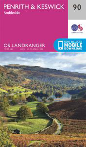 Walks on Ordnance Survey Landranger Map 90 Penrith & Keswick, Ambleside