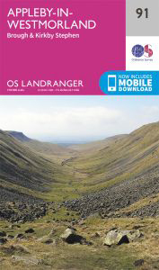 Walks on Ordnance Survey Landranger Map 91 Appleby-in-Westmorland