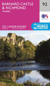 Walks on Ordnance Survey Landranger Map 92 Barnard Castle & surrounding area