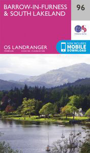 Walks on Ordnance Survey Landranger Map 96 Barrow-in-Furness & South Lakeland