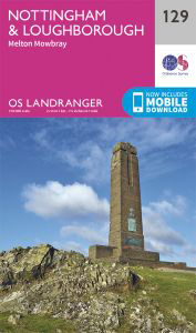 Walks on Ordnance Survey Landranger Map 129 Nottingham & Loughborough, Melton Mowbray