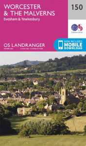 Walks on Ordnance Survey Landranger Map 150 Worcester & The Malverns, Evesham & Tewkesbury