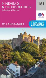 Walks on Ordnance Survey Landranger Map 181 Minehead & Brendon Hills, Dulverton & Tiverton