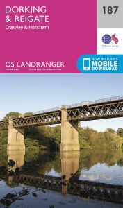 Walks on Ordnance Survey Landranger Map 187 Dorking, Reigate & Crawley area