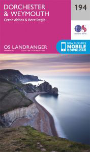 Walks on Ordnance Survey Landranger Map 194 Dorchester & Weymouth, Cerne Abbas & Bere Regis