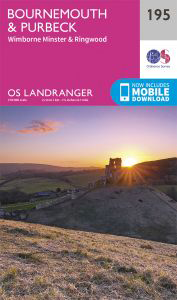 Walks on Ordnance Survey Landranger Map 195 Bournemouth & Purbeck, Wimborne Minster & Ringwood