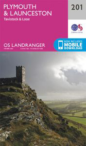 Walks on Ordnance Survey Landranger Map 201 Plymouth & Launceston, Tavistock & Looe