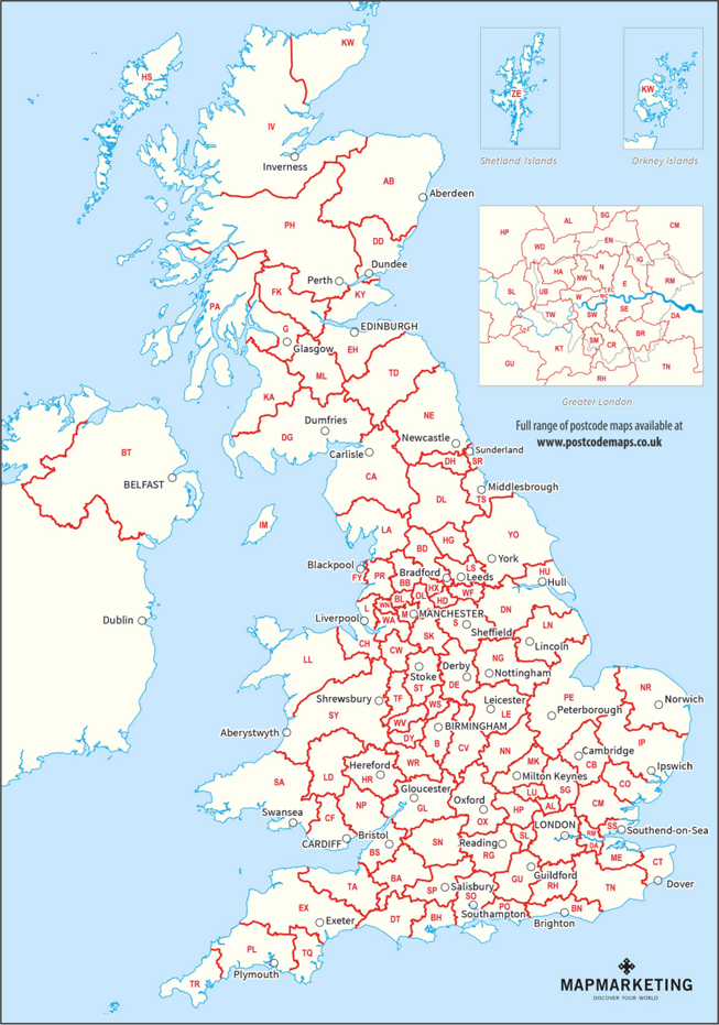 UK Postcodes and Post Codes
