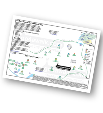 <em>Peak Baggers Map you can Print or Save to your Phone detailing The Cruachan and Glen Lochy Hills area of  Section 3.5: Loch Leven to Connel Bridge, Strath of Orchy and Glen Lochy</em>