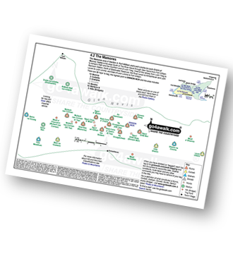 <em>Peak Baggers Map you can Print or Save to your Phone detailing The Mamores area of  Section 4.2: Fort William and Loch Linnhe to Loch Ericht</em>