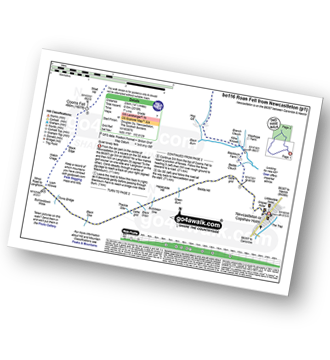 Map with easy-to-follow route details for walk bo116 Roan Fell from Newcastleton pdf