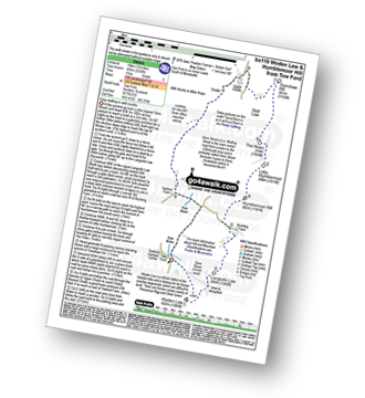 Walk route map with easy-to-follow route instructions for walk bo119 Woden Law and Humblemoor Hill from Tow Ford pdf