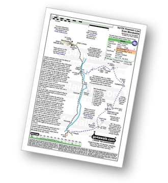 Walk route map with easy-to-follow route instructions for walk bo124 Hownam Law from Morebattle pdf