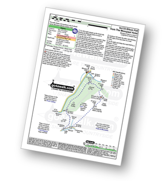 Map with easy-to-follow route details for walk bo133 Glenrief Rigg and Ellson Fell from Mosspaul Hotel pdf