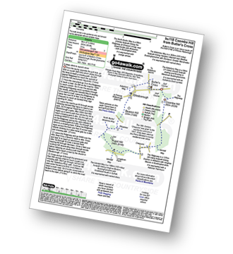 Walk route map with easy-to-follow route instructions for walk bu118 Monument Hill (Coombe Hill) from Butler's Cross pdf