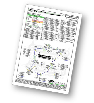 Map with easy-to-follow route details for walk bu179 Little Hampden from Great Hampden pdf